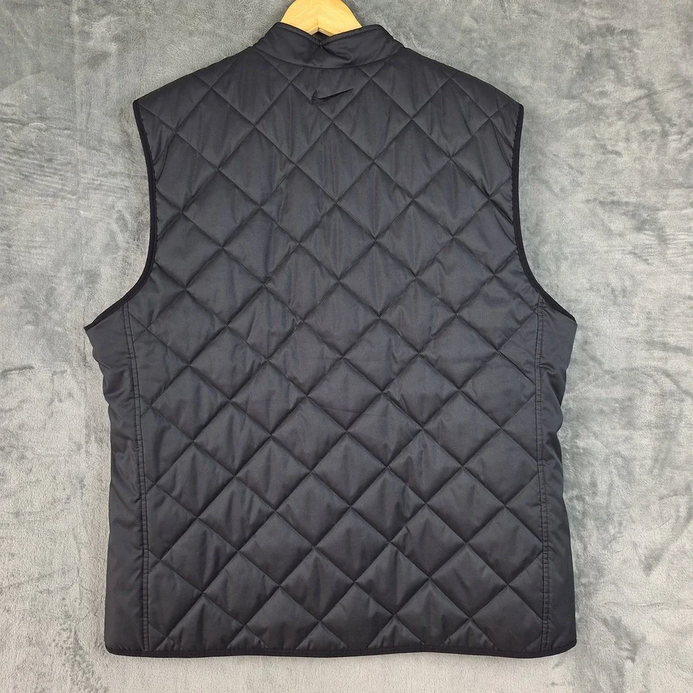 Nike Vest Mens XL Golf Reversible Quilted Fleece Full Zip Fleece Synthetic Fill